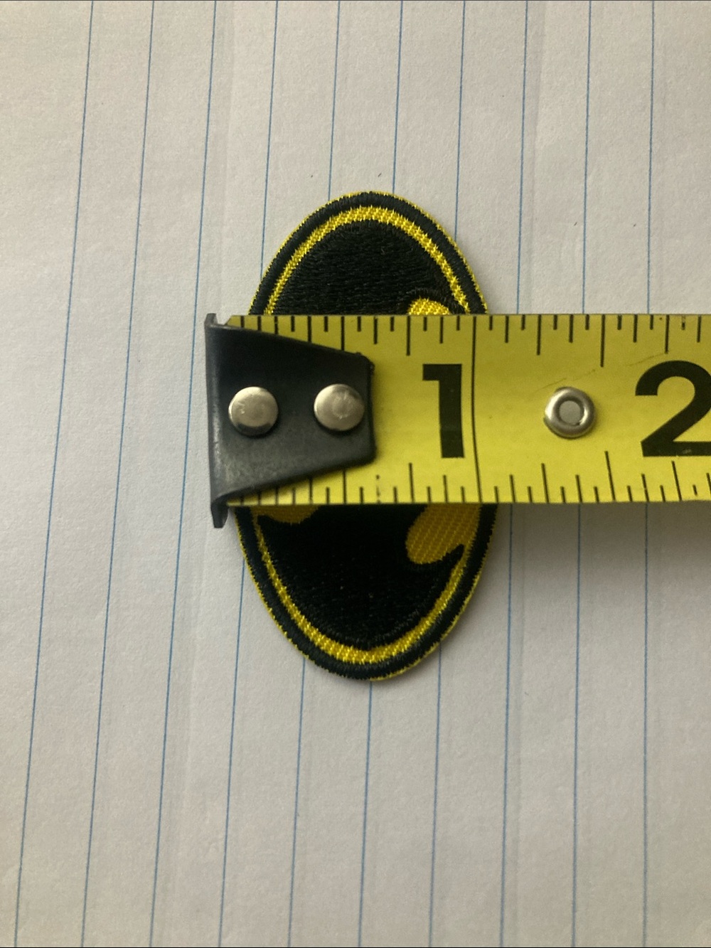 Batman Oval Logo Patch - Black and Yellow - Picture 4 of 4